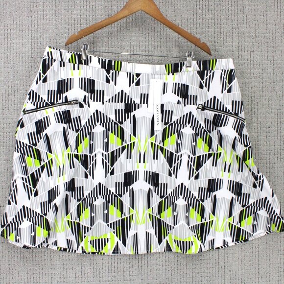 Modamix Skirt A Line Skirt Womens Sz 24W Multicolor Casual Geometric Pattern NWT - Picture 1 of 10